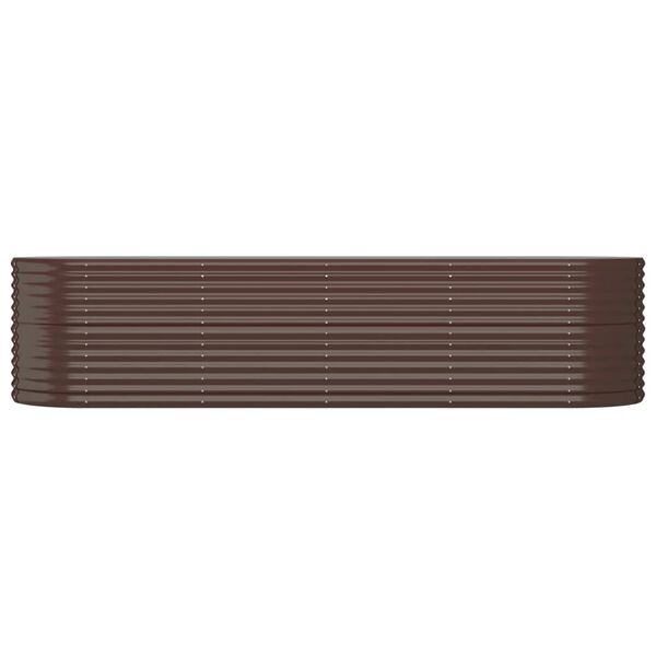 vidaXL Ζαρντινιέρα Καφέ 296x80x68 εκ. Ατσάλι με Ηλεκτρ. Βαφή Πούδρας