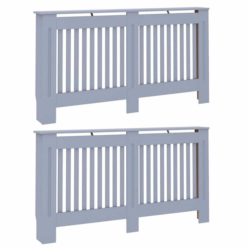 vidaXL Καπάκι Καλοριφέρ 2 pcs Γκρι 152 x 19 x 81.5 cm