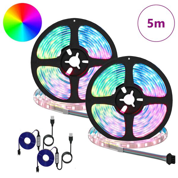 vidaXL &Lambda;&omega;&rho;ί&delta;&alpha; LED 4 pcs &Mu;&alpha;ύ&rho;&omicron; &kappa;&alpha;&iota; &Delta;&iota;&alpha;&phi;&alpha;&nu;έ&sigmaf; 250 x 0,8 x 0,3 &epsilon;&kappa;