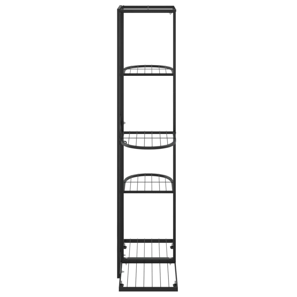 vidaXL Ανθοστήλη 5 Επιπέδων Μαύρη 43 x 22 x 98 εκ. Μεταλλική