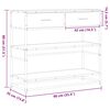 vidaXL Τραπέζι κονσόλας Γκρίζο Σονόμα 90x35x80 cm Ξύλινη κατασκευή