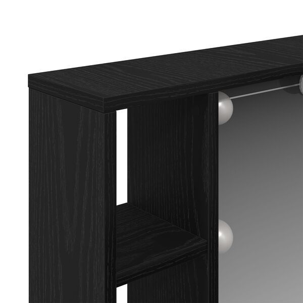 vidaXL Καθρέφτης Ντουλάπι LED - Μαύρη Δρυς - 76x15x55 εκ. - Κατασκευασμένο από Επεξεργασμένο Ξύλο
