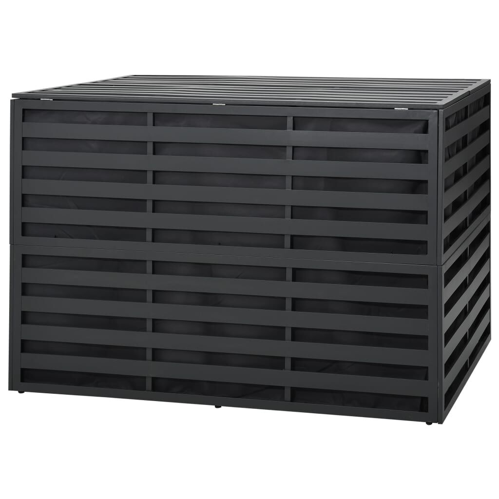 vidaXL Μπαούλο Αποθήκευσης Κήπου Ανθρακί 150x100x100 εκ. Αλουμινίου