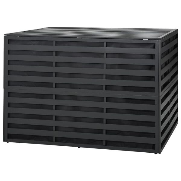 vidaXL Μπαούλο Αποθήκευσης Κήπου Ανθρακί 150x100x100 εκ. Αλουμινίου