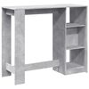 vidaXL Τραπέζι Κονσόλα με Ράφι Γκρι Σκυρ 124x46x103,5εκ. Επεξεργ. Ξύλο