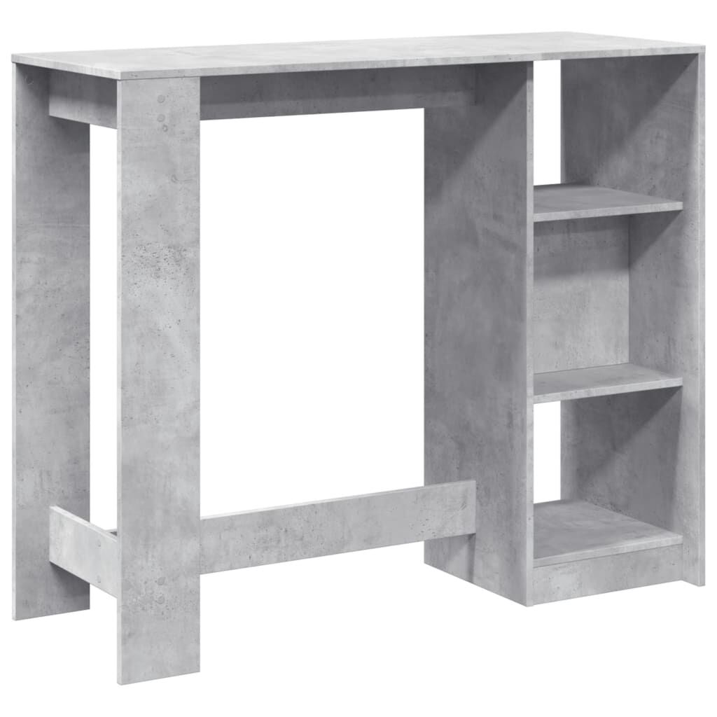 vidaXL Τραπέζι Κονσόλα με Ράφι Γκρι Σκυρ 124x46x103,5εκ. Επεξεργ. Ξύλο