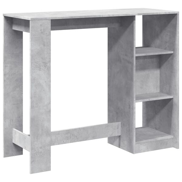 vidaXL Τραπέζι Κονσόλα με Ράφι Γκρι Σκυρ 124x46x103,5εκ. Επεξεργ. Ξύλο