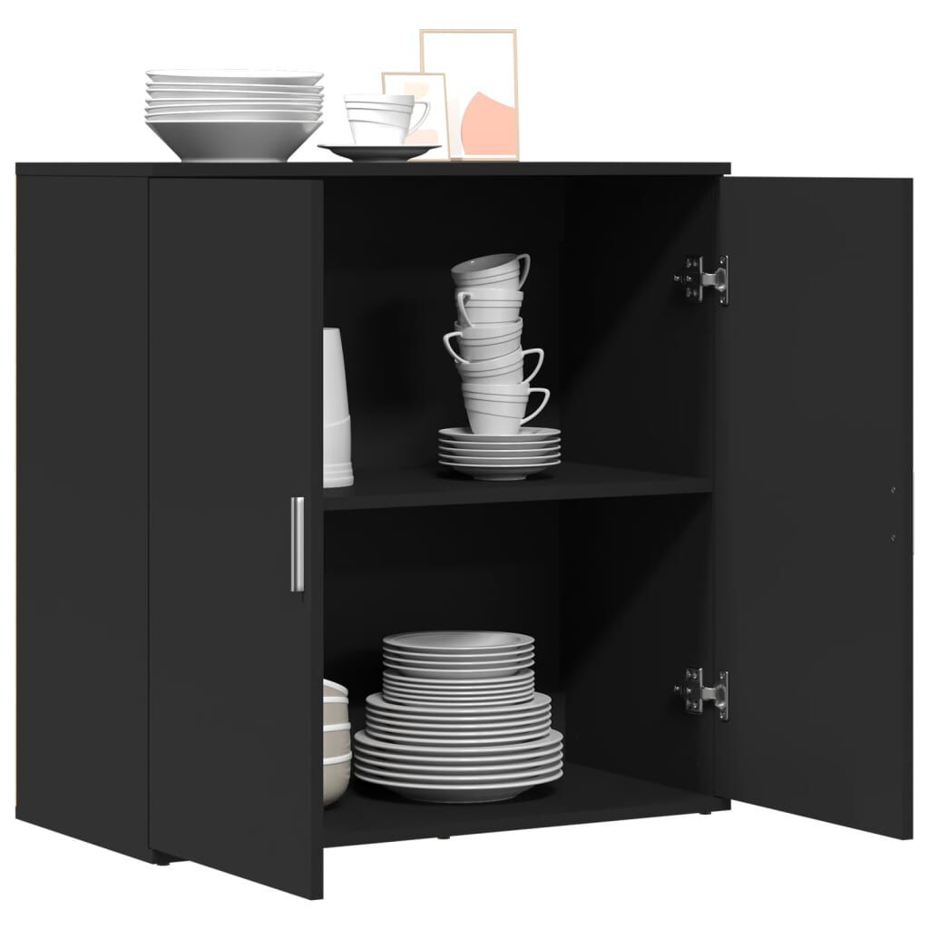 vidaXL Ραφιέρα Μαύρη 79 x 38 x 80 εκ. από Επεξεργασμένο Ξύλο