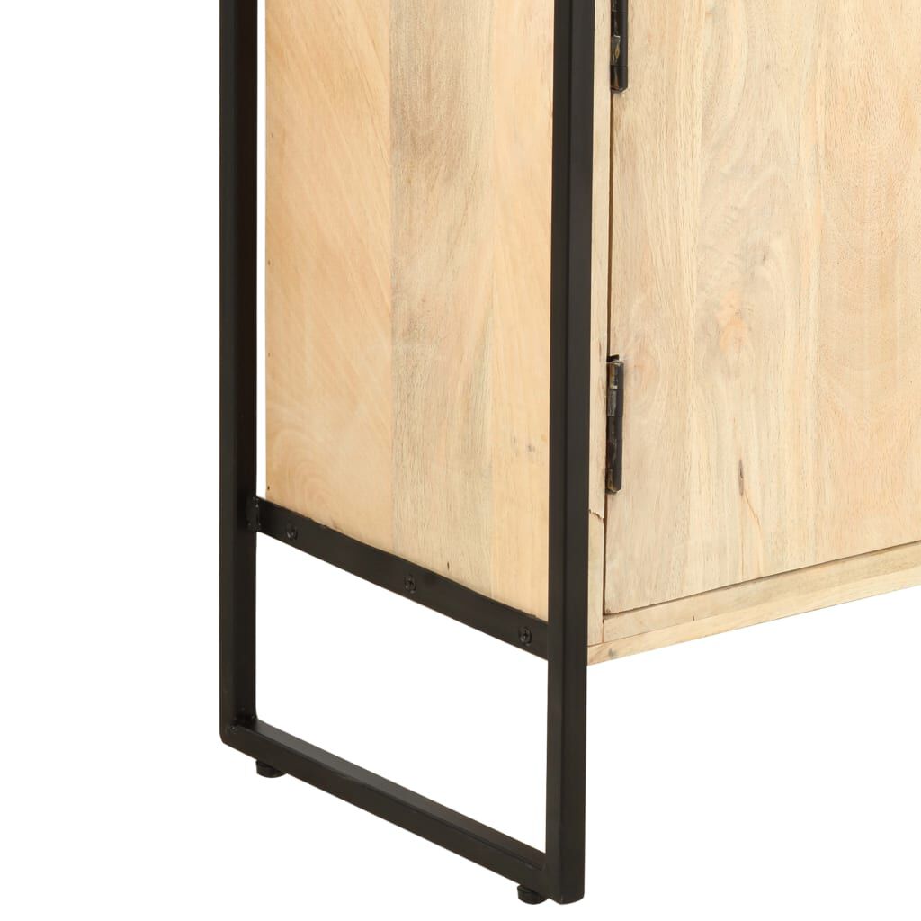 vidaXL Βιβλιοθήκη με 4 Επίπεδα 124 x 30 x 180 εκ. Μασίφ Ξύλο Μάνγκο