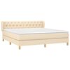 vidaXL &Kappa;&rho;&epsilon;&beta;ά&tau;&iota; Boxspring &mu;&epsilon; &Sigma;&tau;&rho;ώ&mu;&alpha; &Kappa;&rho;&epsilon;&mu; 160x200 &epsilon;&kappa;. &Upsilon;&phi;&alpha;&sigma;&mu;ά&tau;&iota;&nu;&omicron;