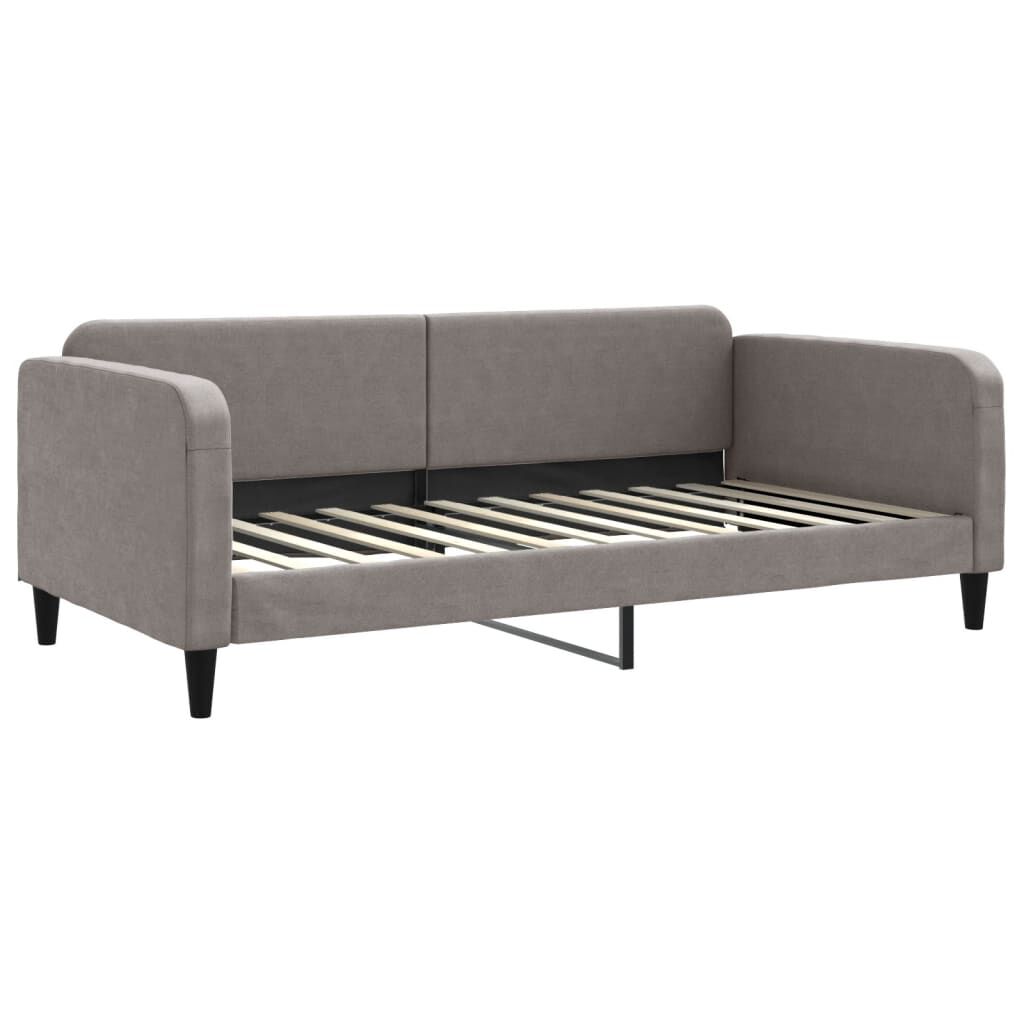 vidaXL Καναπές Κρεβάτι Συρόμενος Taupe 100x200εκ. Υφασμάτινος Συρτάρια