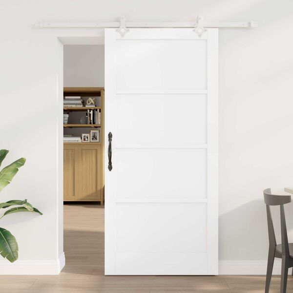 vidaXL Συρόμενη Πόρτα Λευκό 93 x 202 cm