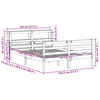 vidaXL Πλαίσιο Κρεβατιού με Κεφαλάρι 140x200 εκ. από Μασίφ Ξύλο Πεύκου