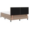 vidaXL Κρεβάτι με Στρώμα Καπουτσίνο 140 x 200 cm Τεχνητό δέρμα