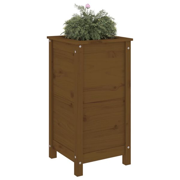 vidaXL Ζαρντινιέρα Μελί 40 x 40 x 78 εκ. από Μασίφ Ξύλο Πεύκου