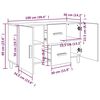 vidaXL Μπουφές Καπνιστή Δρυς 100 x 36 x 60 εκ. Επεξεργασμένο Ξύλο