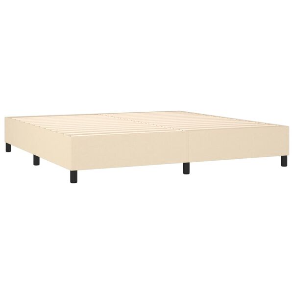 vidaXL &Kappa;&rho;&epsilon;&beta;ά&tau;&iota; Boxspring &mu;&epsilon; &Sigma;&tau;&rho;ώ&mu;&alpha; &Kappa;&rho;&epsilon;&mu; 200x200 &epsilon;&kappa;. &Upsilon;&phi;&alpha;&sigma;&mu;ά&tau;&iota;&nu;&omicron;