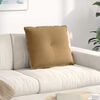 vidaXL Μαξιλάρι Πλάτης Καφέ 60 x 50 cm Υφασμάτινο Κορντουρά