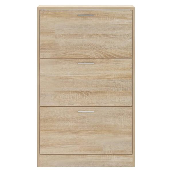 vidaXL Παπουτσοθήκη Sonoma Δρυς 63x24x103 εκ. από Επεξεργασμένο Ξύλο