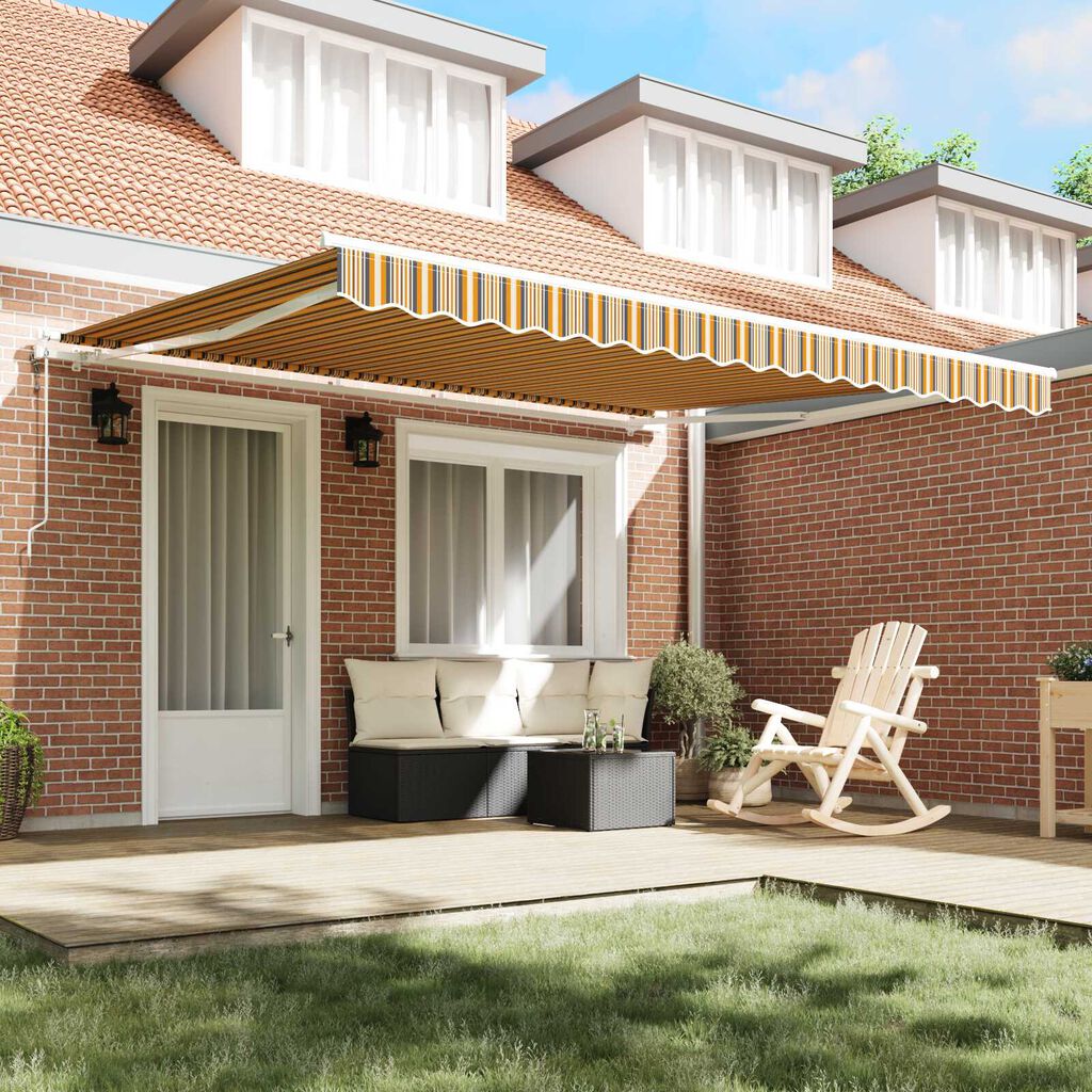 vidaXL Αναδιπλούμενη Τέντα Πολλών Χρωμάτων 400x350 cm