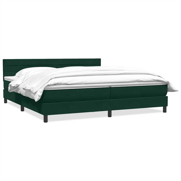 vidaXL &Kappa;&rho;&epsilon;&beta;ά&tau;&iota; Boxspring &mu;&epsilon; &Sigma;&tau;&rho;ώ&mu;&alpha; &Sigma;&kappa;&omicron;ύ&rho;&omicron; &Pi;&rho;ά&sigma;&iota;&nu;&omicron; 180x210&epsilon;&kappa;. &Beta;&epsilon;&lambda;&omicron;ύ&delta;&iota;&nu;&omicron;