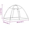 vidaXL Κουνουπιέρα Mongolia με Πόρτες 200 Δίχτυ Λευκό 200x150x140 εκ.