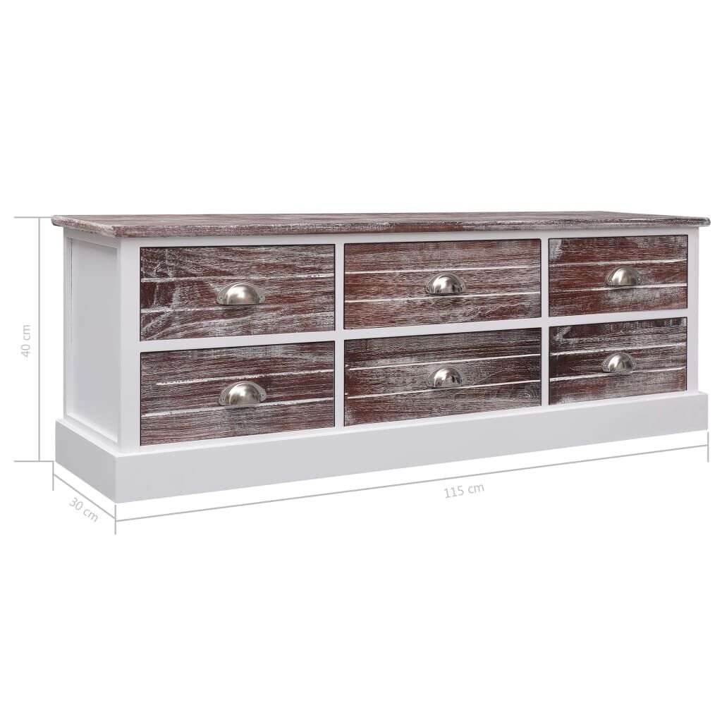 vidaXL Έπιπλο Χολ / Εισόδου Καφέ 115 x 30 x 40 εκ. Ξύλινο