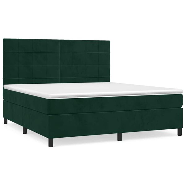 vidaXL &Kappa;&rho;&epsilon;&beta;ά&tau;&iota; Boxspring &mu;&epsilon; &Sigma;&tau;&rho;ώ&mu;&alpha; &Sigma;&kappa;&omicron;ύ&rho;&omicron; &Pi;&rho;ά&sigma;&iota;&nu;&omicron; 180x200&epsilon;&kappa;. &Beta;&epsilon;&lambda;&omicron;ύ&delta;&iota;&nu;&omicron;