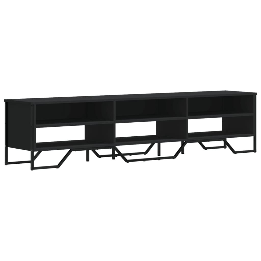 vidaXL Έπιπλο Τηλεόρασης Μαύρο 180x34x41 εκ. από Επεξεργ. Ξύλο