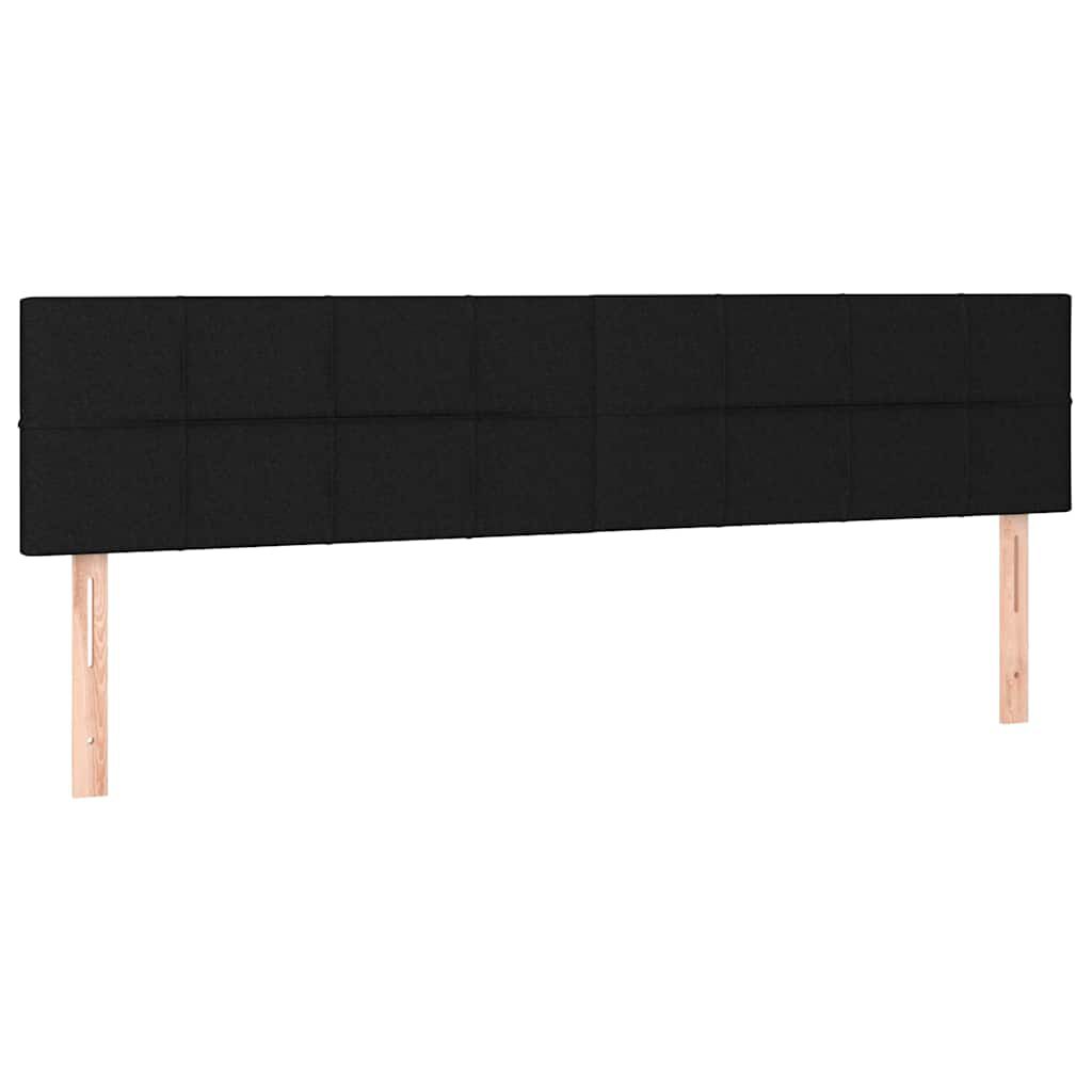 vidaXL Κρεβάτι Boxspring με Στρώμα & LED Μαύρο 120x190 εκ. Υφασμάτινο