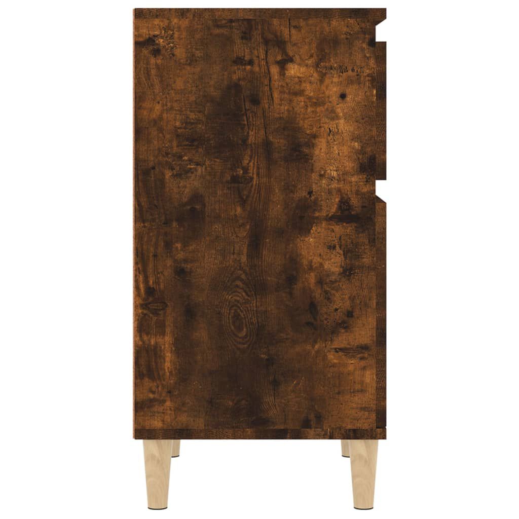 vidaXL Κομοδίνα 2 τεμ. Καπνιστή Δρυς 40x35x70 εκ.