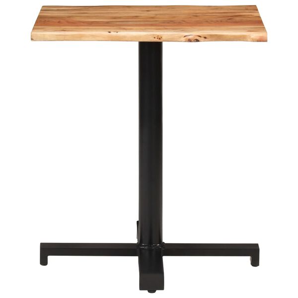 vidaXL Τραπέζι Bistro Live Edge 70x70x75 εκ. από Μασίφ Ξύλο Ακακίας