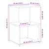 vidaXL κομοδίνο ντουλάπι παλιό ξύλο 35x35x55 cm κατασκευασμένο ξύλο
