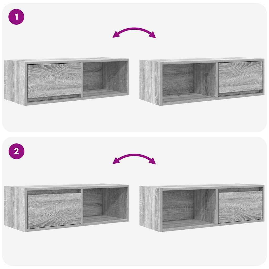 vidaXL Έπιπλο Τηλεόρασης Γκρι Sonoma 80x31x25,5 εκ. Επεξεργασμένο Ξύλο