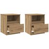 vidaXL &Kappa;&omicron;&mu;&omicron;&delta;ί&nu;&alpha; 2 &tau;&epsilon;&mu;ά&chi;&iota;&alpha; Artisan Oak 40x40x50 cm &Kappa;&alpha;&tau;&alpha;&sigma;&kappa;&epsilon;&upsilon;&alpha;&sigma;&mu;έ&nu;&omicron; &xi;ύ&lambda;&omicron;