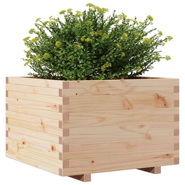 vidaXL Ζαρντινιέρα Κήπου 70x70x49,5 εκ από Μασίφ Ξύλο Πεύκου