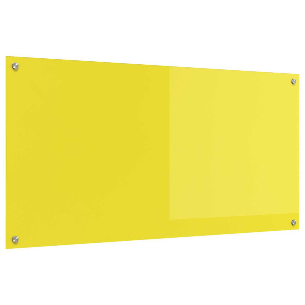 vidaXL Πλάτη Κουζίνας Κίτρινο 120x60x0,6 εκ. Θερμοσκληρυνμένο Γυαλί