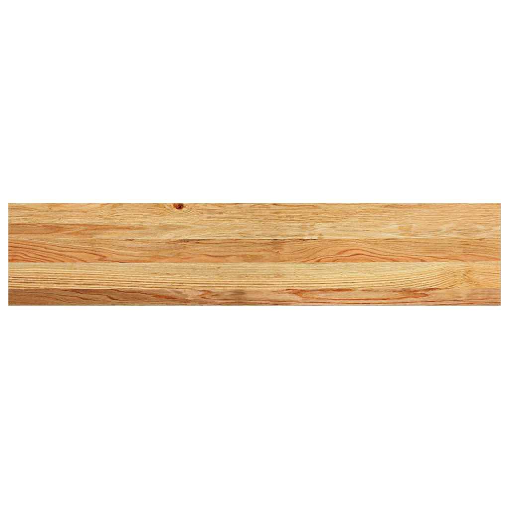 vidaXL Πατάκια Σκάλας 12 τεμ. Ανοιχτό Καφέ 120x30x2 cm Ξύλο Δρυός