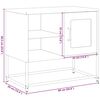 vidaXL Έπιπλο Τηλεόρασης Ανθρακί 68x39x60,5 εκ. από Χάλυβα