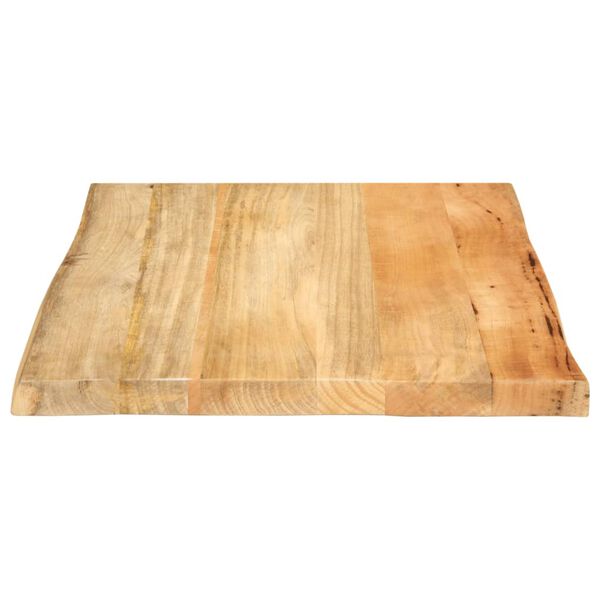 vidaXL Επιφάνεια Τραπεζιού 80x80x2,5 εκ. Live Edge Μασίφ Ξύλο Μάνγκο