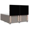 vidaXL &Kappa;&rho;&epsilon;&beta;ά&tau;&iota; Boxspring &mu;&epsilon; &Sigma;&tau;&rho;ώ&mu;&alpha; Taupe 200x200 &epsilon;&kappa;. &Upsilon;&phi;&alpha;&sigma;&mu;ά&tau;&iota;&nu;&omicron;