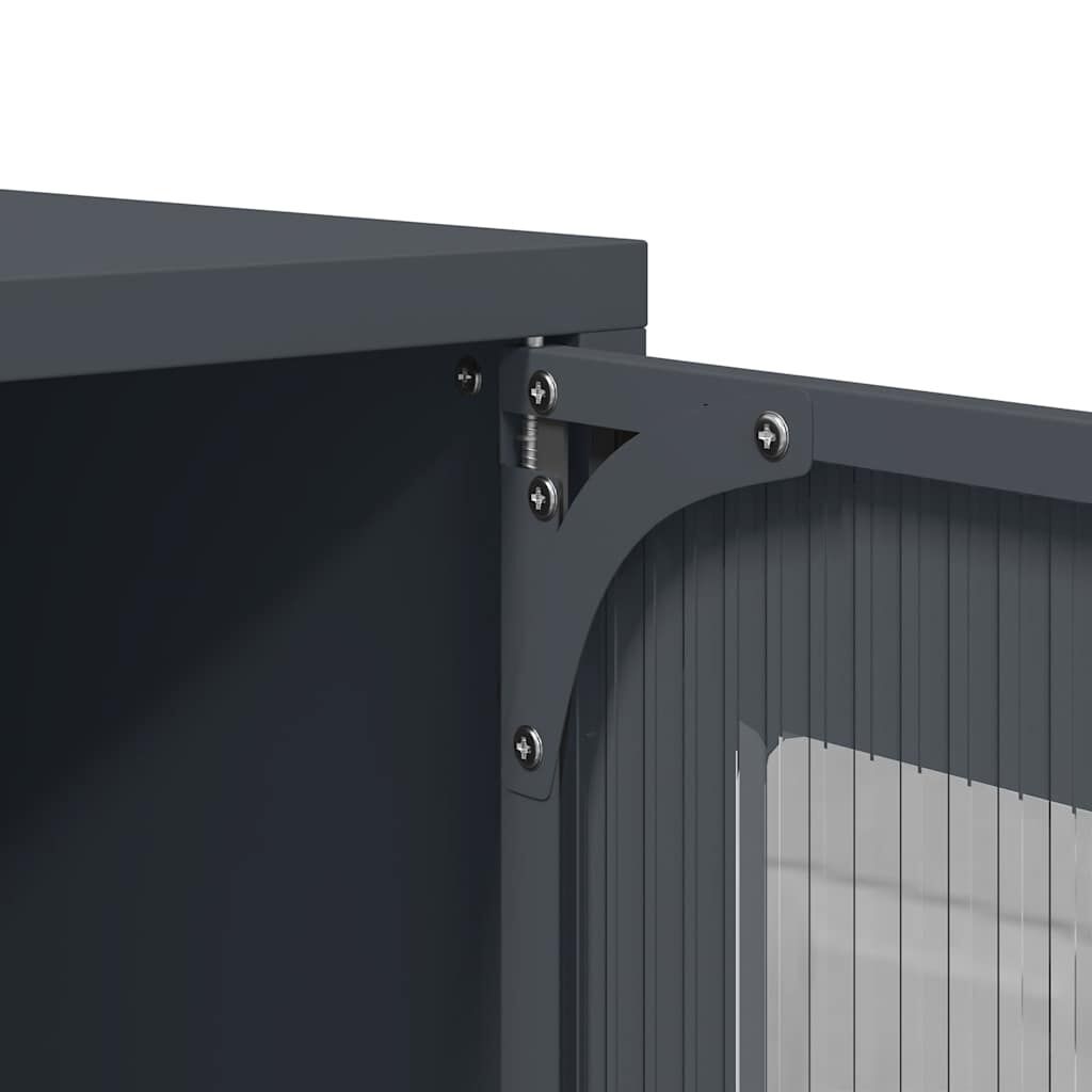 vidaXL Έπιπλο Τηλεόρασης Ανθρακί 68x39x60,5 εκ. από Χάλυβα