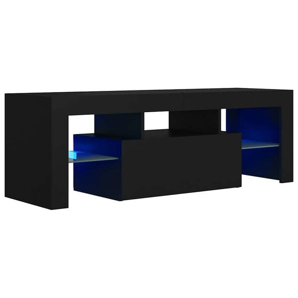 vidaXL Έπιπλο Τηλεόρασης με LED Μαύρο 120x35x40 εκ.