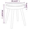 vidaXL Βοηθητικό Τραπέζι Γκρι 38x38x40 εκ. Επεξ. Ξύλο & Μασίφ Πεύκο