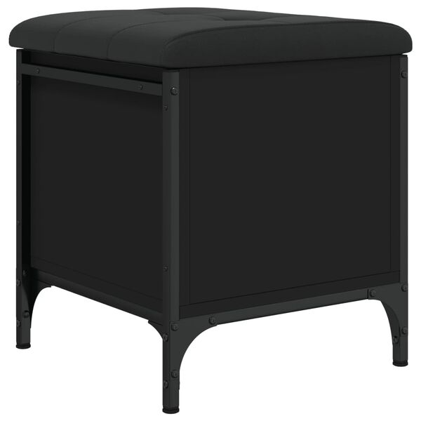 vidaXL Παγκάκι Αποθήκευσης Μαύρο 42x42x45 εκ. από Επεξεργασμένο Ξύλο