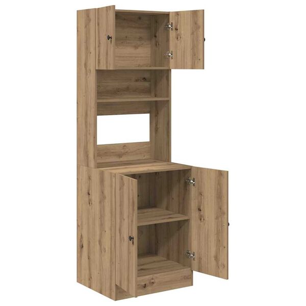 vidaXL Ντουλάπα Κουζίνας με ράφι artisan δρυς 60 x 50 x 180 εκ