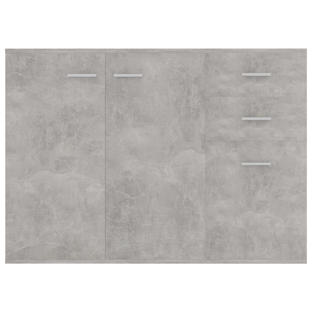 vidaXL Μπουφές Γκρι του Σκυροδέματος 105 x 30 x 75 εκ. από Επεξ. Ξύλο