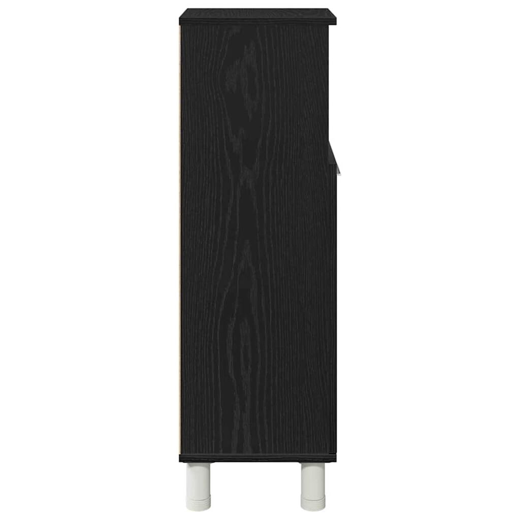 vidaXL Ντουλάπα Μπάνιου Μαύρη Οξυά 30 x 30 x 95 cm Επεξεργασμένο ξύλο