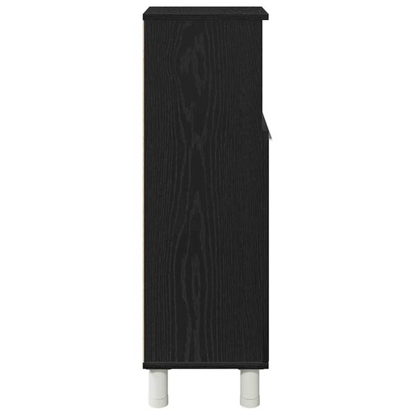 vidaXL Ντουλάπα Μπάνιου Μαύρη Οξυά 30 x 30 x 95 cm Επεξεργασμένο ξύλο