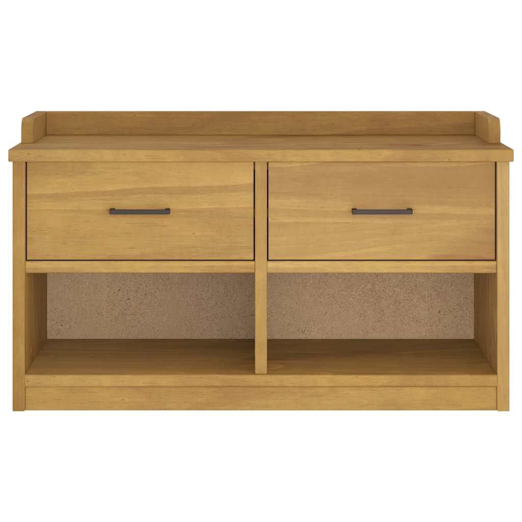 vidaXL Πάγκος διαδρόμου "SANDNES" 87x40x50 εκ. Πεύκο μασίφ ξύλο